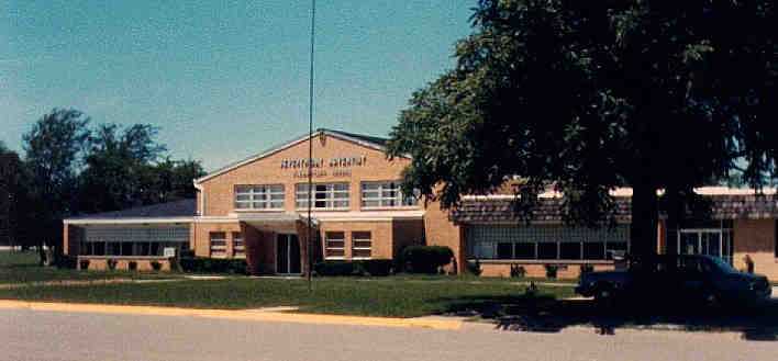 ...we lined up on the sidewalk in front of the school...